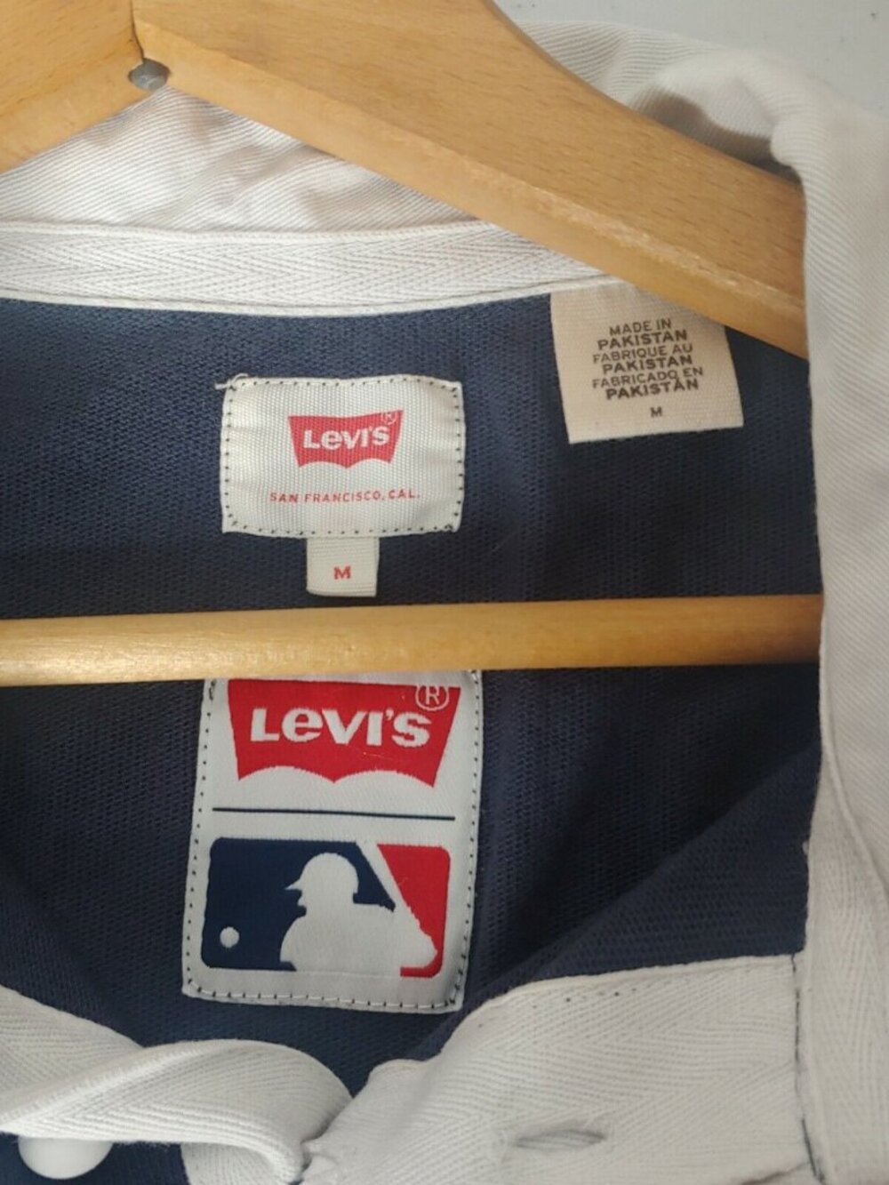 Cleveland Indians Rugby Shirt M Long Sleeve Block C Collared MLB Baseball - Picture 3 of 8